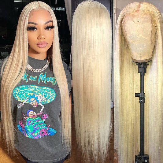 13*4 613 Blonde Straight Transparent Lace Front Wig