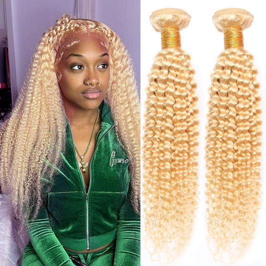 1 Bundle 10A kinky cruly Raw Hair Extension Bundle #613