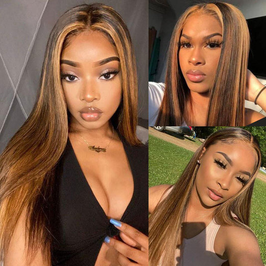 13*4 straight Hd Lace Wig  Full Frontal Wig Ombre Wig