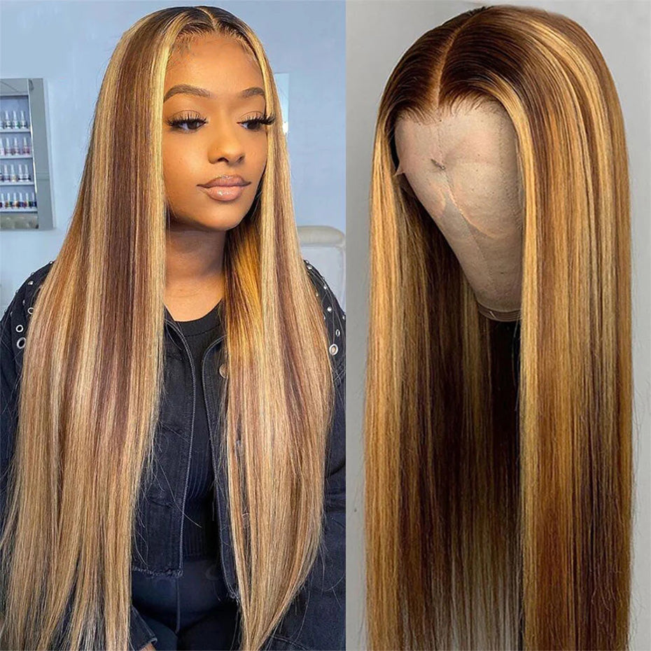 13*4 straight Hd Lace Wig  Full Frontal Wig Ombre Wig