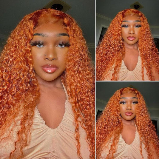 13*4  350 water wave Lace Front  Wigs 100% Virgin Human Hair