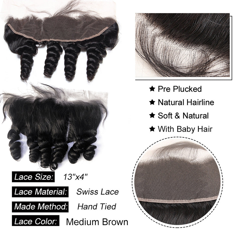 100% Virgin 13*4 Straight Lace Humana Front Body Wave Malaysian Lace Frontal Invisible Transparent