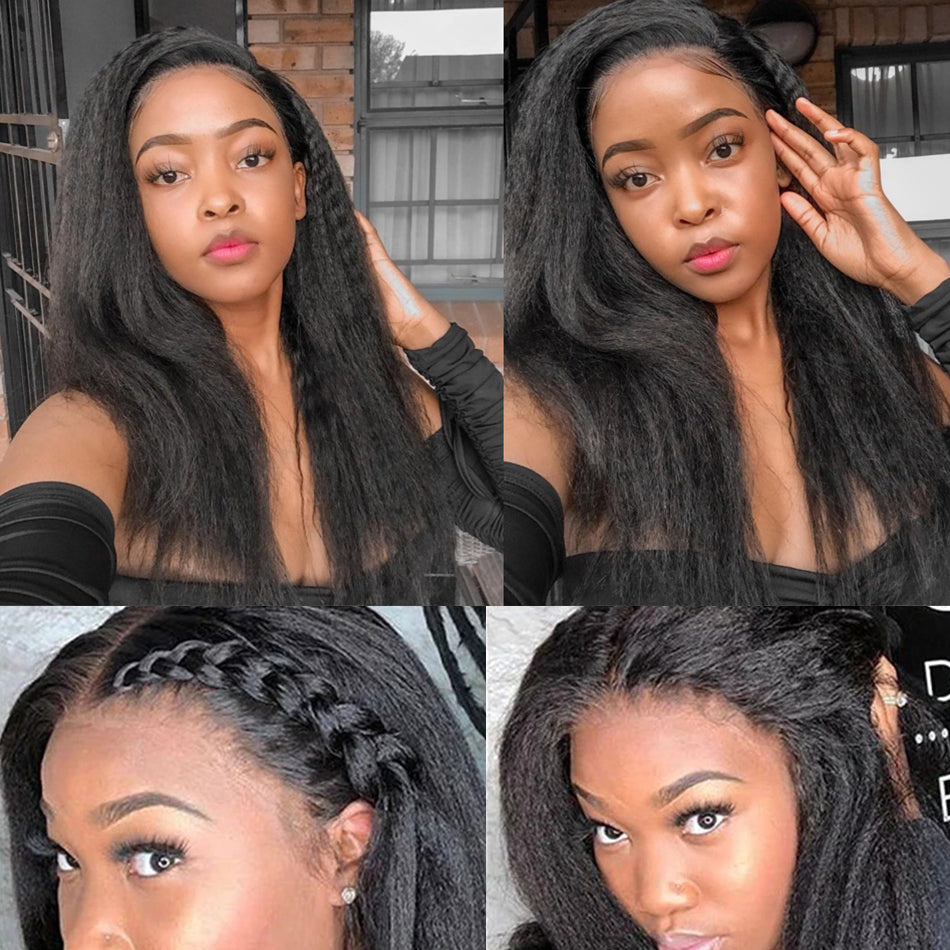 3 Bundles 10A natural kinky straight Raw Hair Extension Bundle