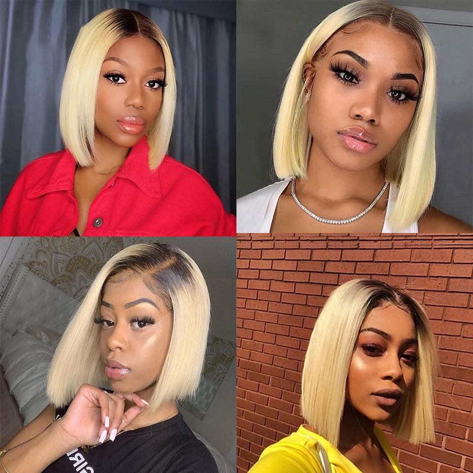 613 Bob Wigs 4x4 100% Virgin Wigs Human Hair Lace Front Wig