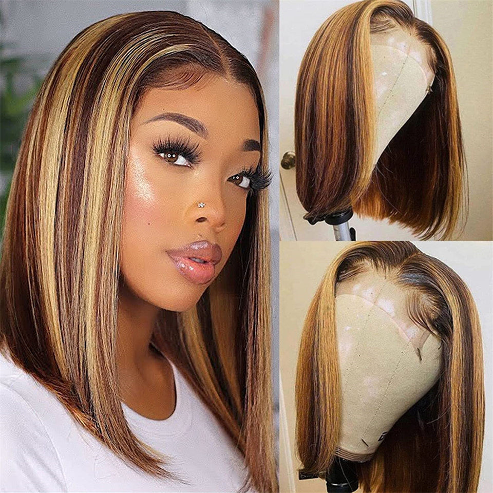 4x4 Bob Wig 100% Virgin Wigs Human Hair Lace Front Wig