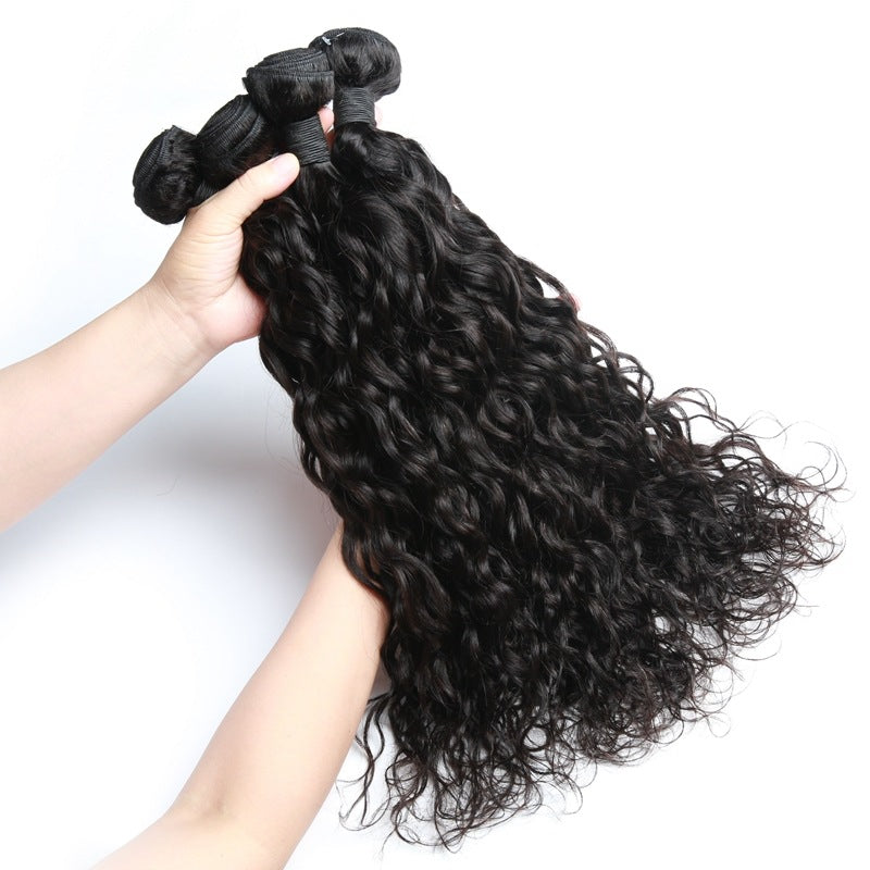 3 Bundles 8A natural water wave Raw Hair Extension Bundle