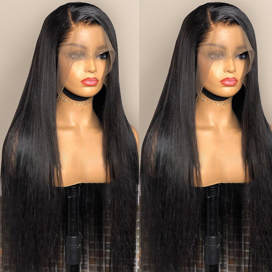 13*4  NATURE straight  Lace Front  Wigs 100% Virgin Human Hair