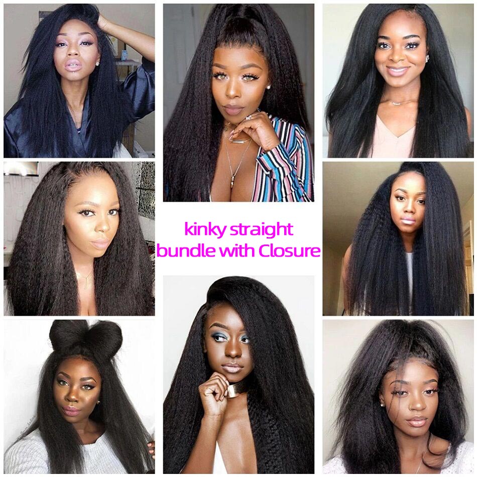 4*4 natrue kinky straight Transparent Lace Closure