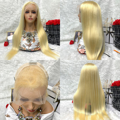 Blonde #613 Human Hair Frontal Lace Wig