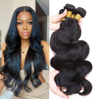 3 Bundles 12A natural body wave Raw Hair Extension Bundle