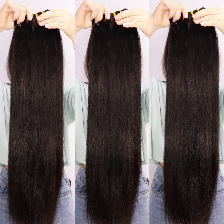 12A 1 Bundle straight Double Drawn Hair Weave Bundle