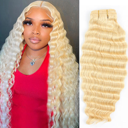 1 Bundle 11A deep wave Raw Hair Extension Bundle #613