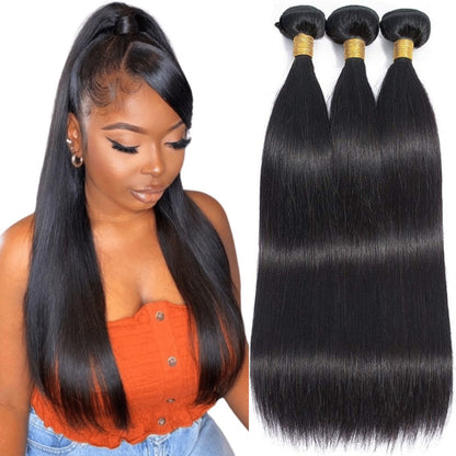 3 Bundles 8A natural straight Raw Hair Extension Bundle