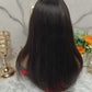 Natural black full lace straight wigs 100% virgin human wig