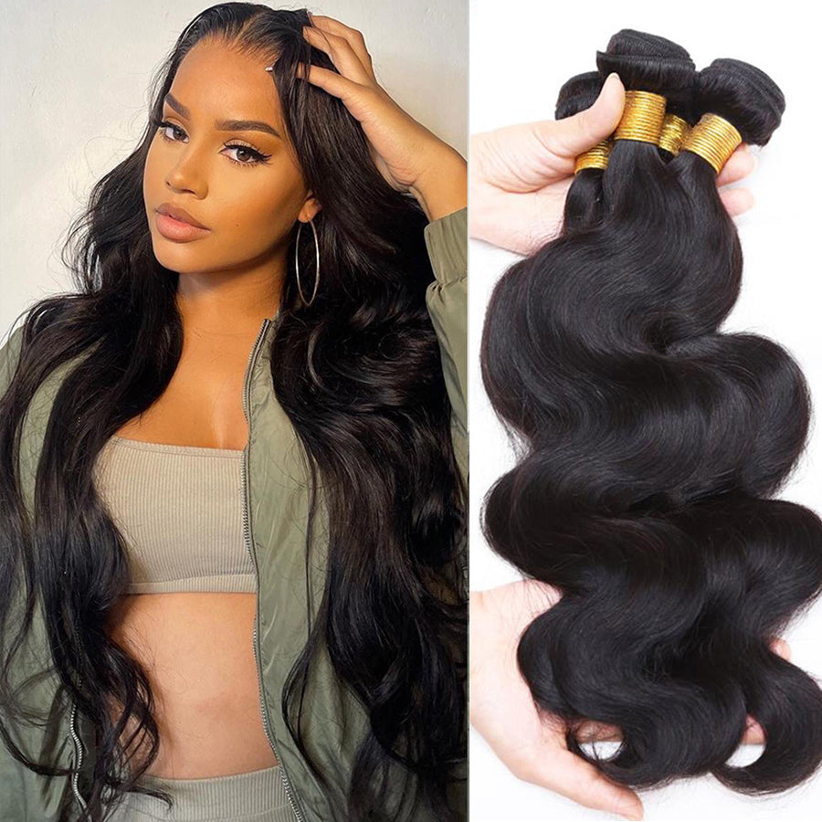 3 Bundles 11A natural body wave Raw Hair Extension Bundle