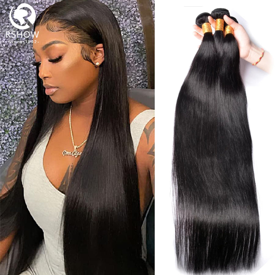 3 Bundles 12A natural straight Raw Hair Extension Bundle