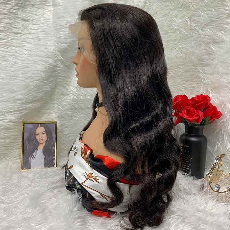 customize 13x4 nature body wave lace Frontal Wig