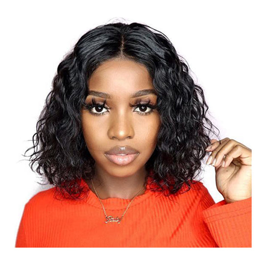 4x4 Lace water wave NATRUE Closure  Bob Wigs