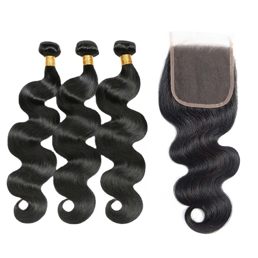 4*4 natrue body wave Transparent Lace Closure