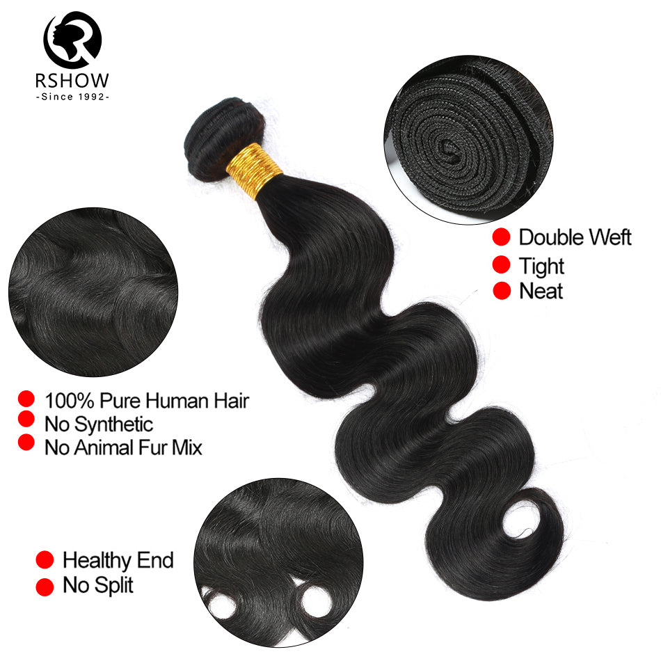 4 Bundles #natural body wave Hair With 4x4 Lace Closure Hair