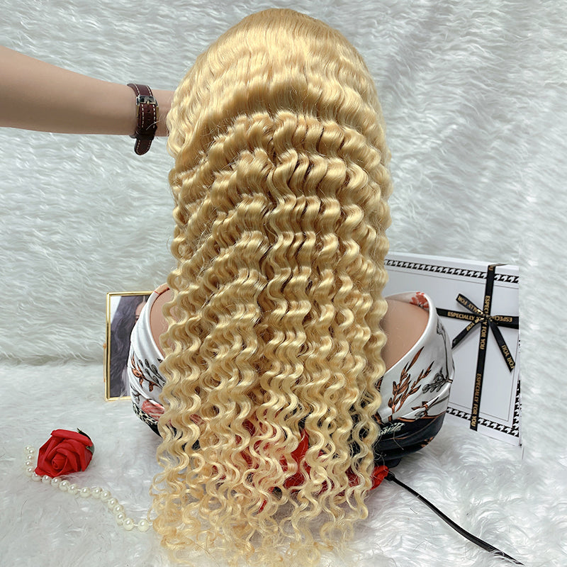 Blonde #613 Human Hair Frontal Lace Wig