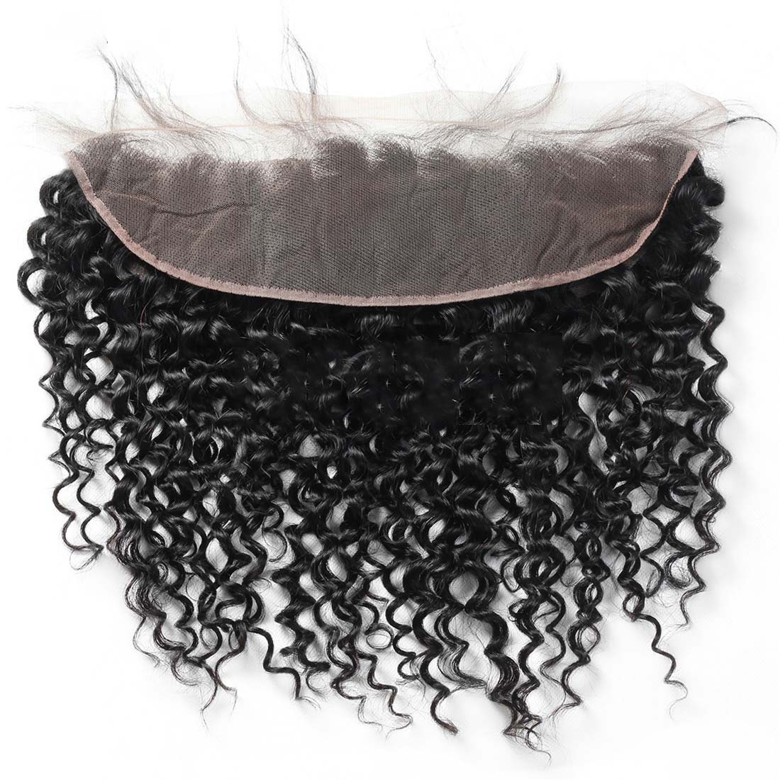 4 Bundles #natural kinky cruly Hair With 13x4 Lace Closure Hair