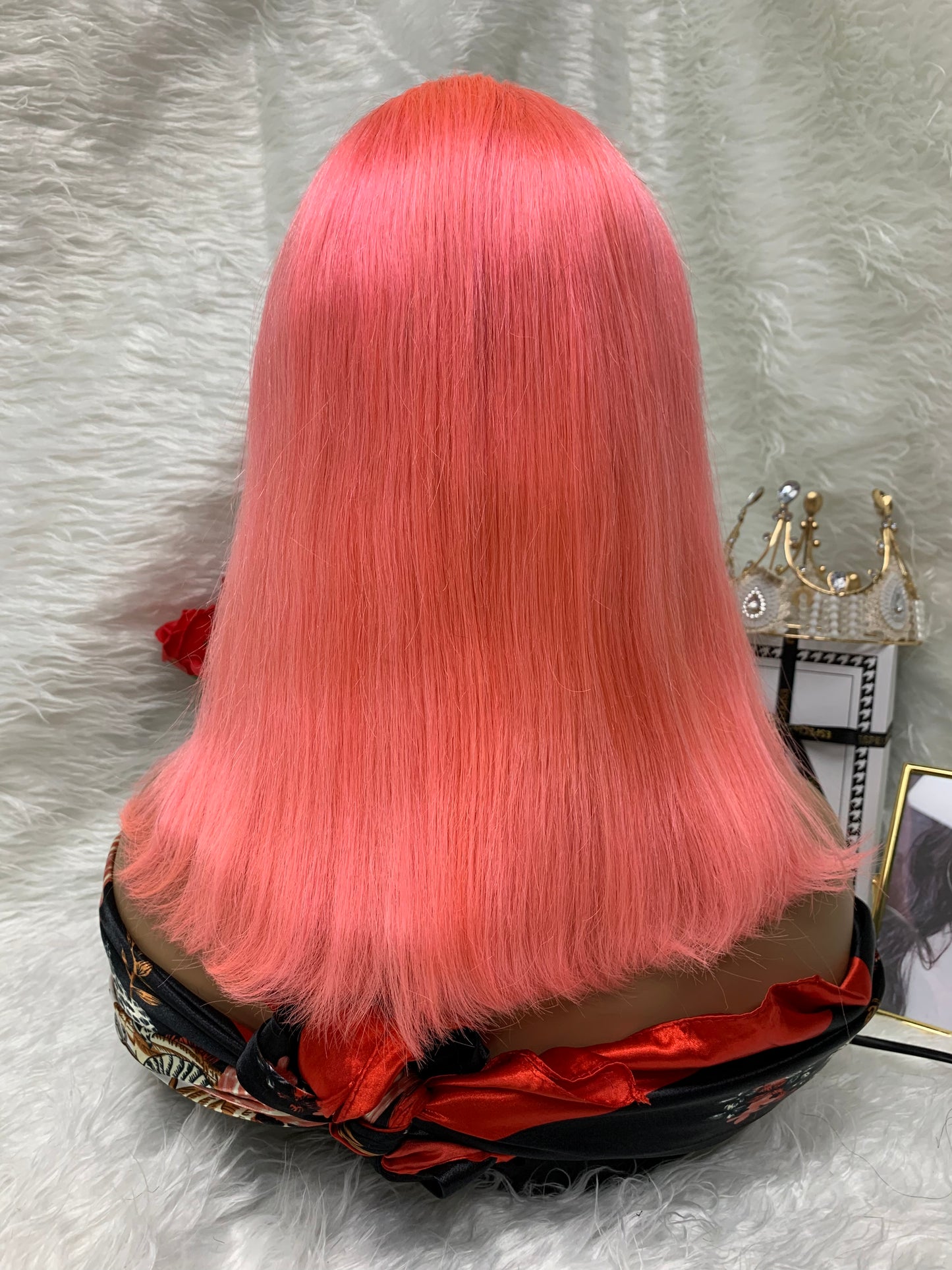 13x4 pink Lace Frontal Bob wig