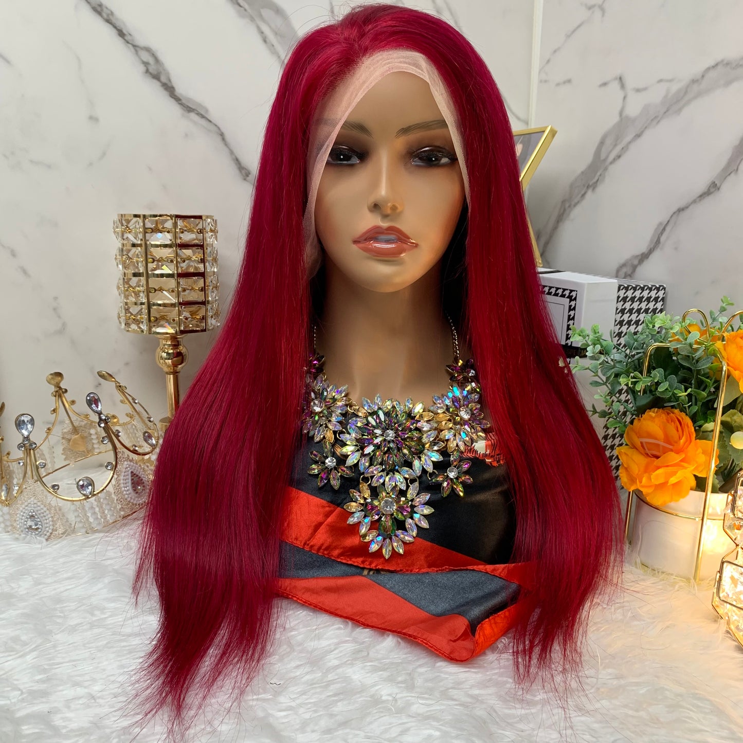 13*4 straight 99J Lace Front  Wigs 100% Virgin Human Hair