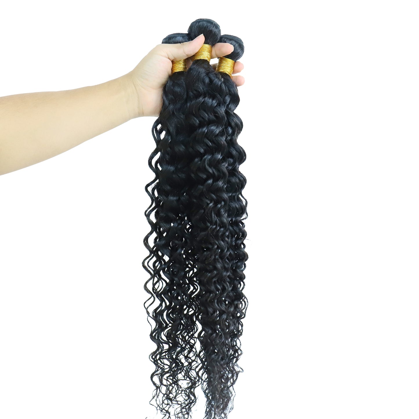 3 Bundles #natural water wave Hair With 13x4 Lace Closure Hair